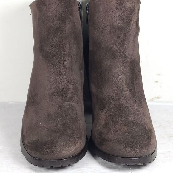 PAUL GREEN Women's Rockin US7,5-8 AU5,5 Brown Duede Leather Heel Ankle Booties - Picture 3 of 16
